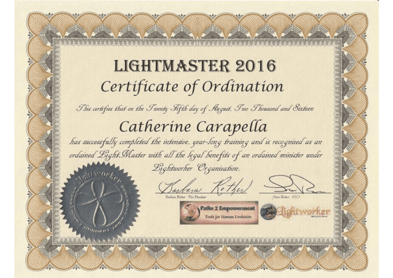 Cathy Carapella Lightmaster 2016